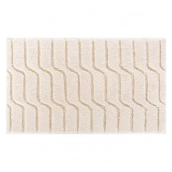 Grund Tapis de bain Vogue - Tissu - Blanc ivoire - 70 x 120 cm