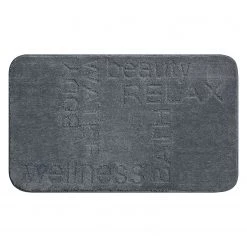 Grund Tapis de bain Feeling - Tissu - Anthracite - 60 x 100 cm