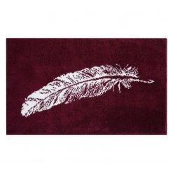Grund Tapis de bain Piume - Tissu - Rouge Bordeaux - 60 x 100 cm