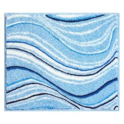 Grund Tapis de bain Vela - Tissu - Bleu clair - 50 x 60 cm
