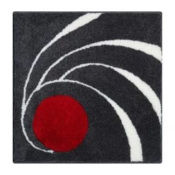 Grund Tapis de bain Colani 18 - Fibres synthétiques - Anthracite - 60 x 60 cm
