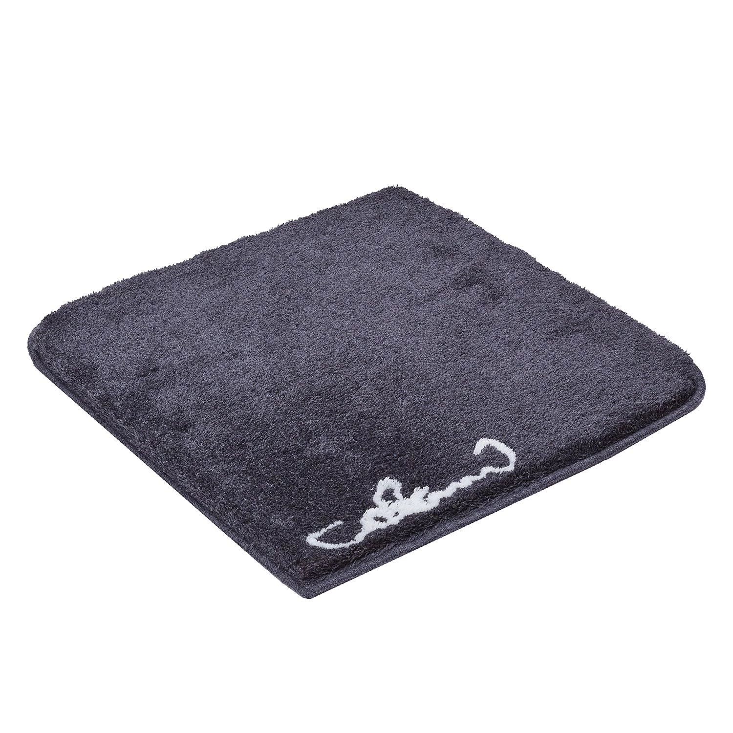Grund Tapis de bain Colani 40 - Fibres synthétiques - Anthracite - 60 x 60 cm – Image 2
