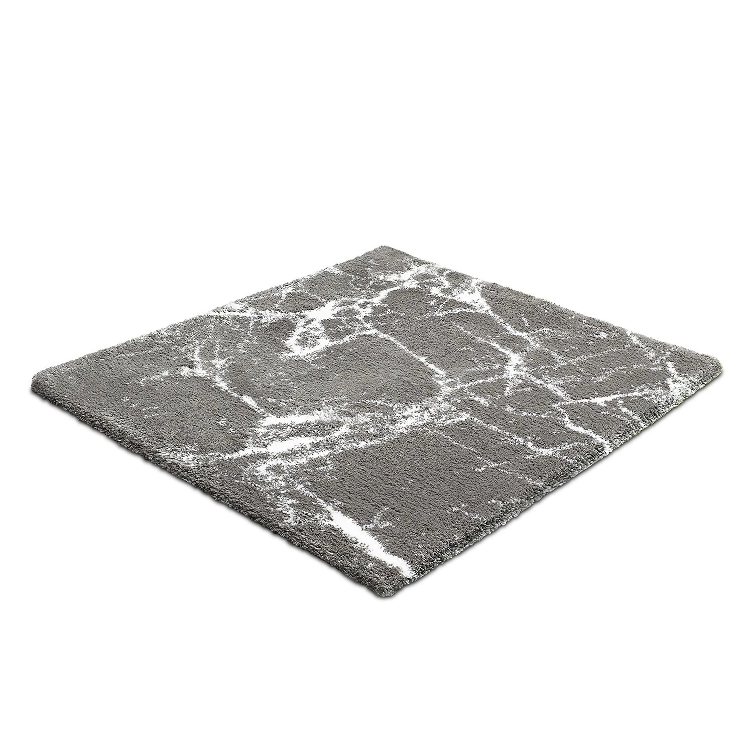 Kleine Wolke Tapis de bain Como - Coton - Gris - 60 x 60 cm