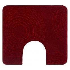 Kleine Wolke Tapis WC Cosima - Tissu mélangé - Rouge Bordeaux