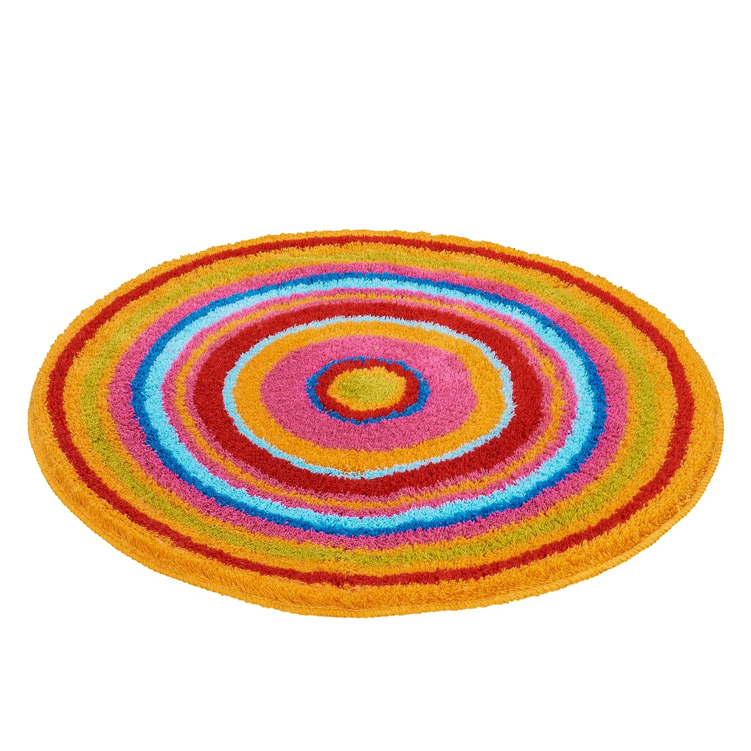Kleine Wolke Tapis de bain Mandala - Tissu mélangé - Orange - Diamètre : 80 cm – Image 2