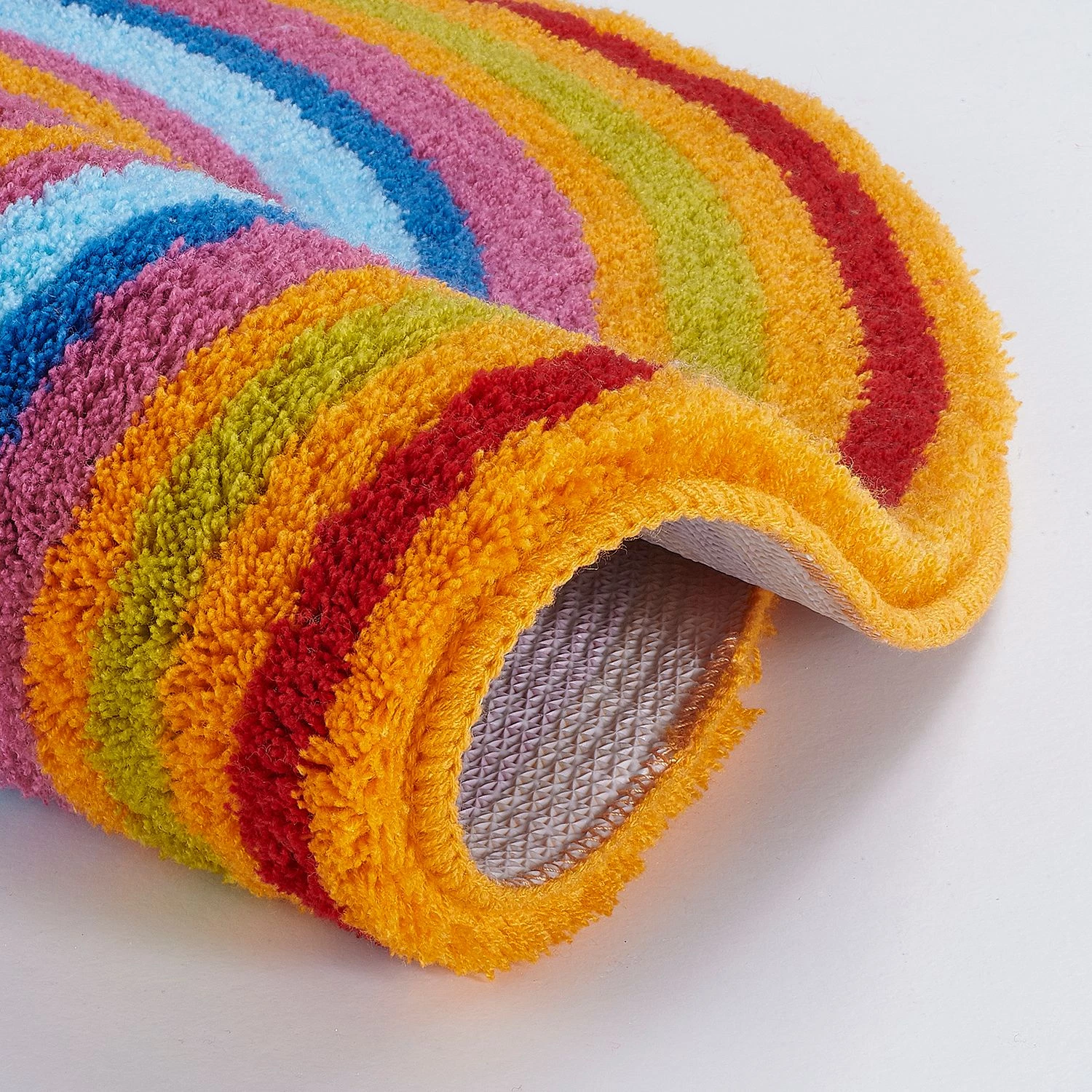 Kleine Wolke Tapis de bain Mandala - Tissu mélangé - Orange - Diamètre : 80 cm – Image 3