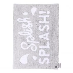 Tom Tailor Tapis de bain Cotton Design Splash - Coton - Argenté / Blanc - 60 x 100 cm