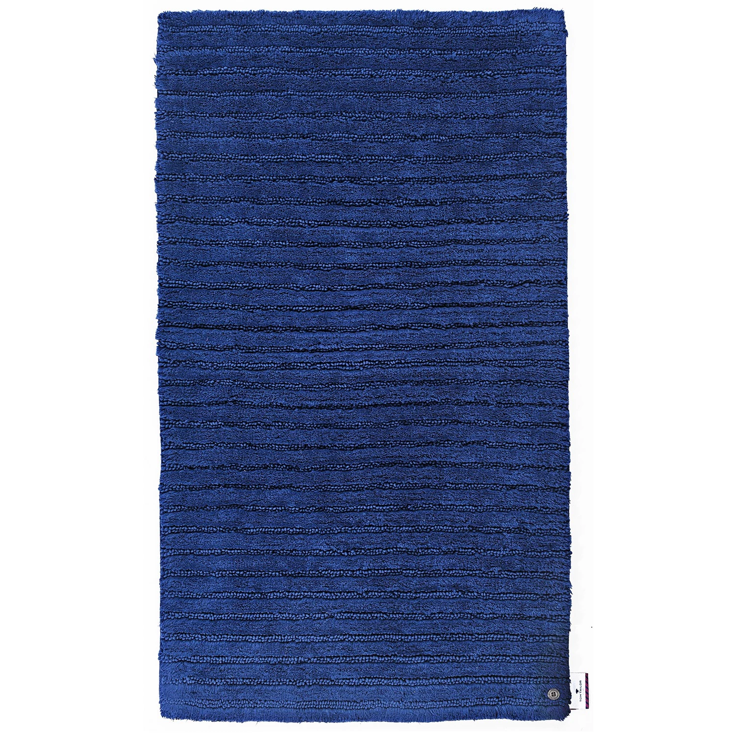 Tom Tailor Tapis de bain Cotton Stripe - Coton - Bleu marine - 60 x 60 cm