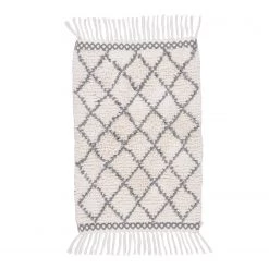 Tom Tailor Tapis de bain Ethno Beni - Coton - Blanc naturel - 70 x 120 cm