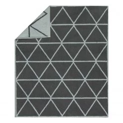 Freundin Home Collection Tapis de bain Graphics Triangle - Éponge - Gris - 67 x 120 cm