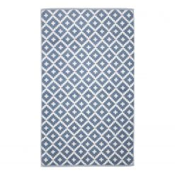 Freundin Home Collection Tapis de bain Graphics Raute - Éponge - Bleu - 67 x 120 cm