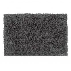 Heckett & Lane Tapis de bain Fergana - Éponge - Anthracite - 70 x 120 cm