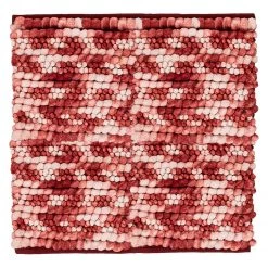 Heckett & Lane Tapis de bain Brenda - Éponge - Rouge - 60 x 60 cm