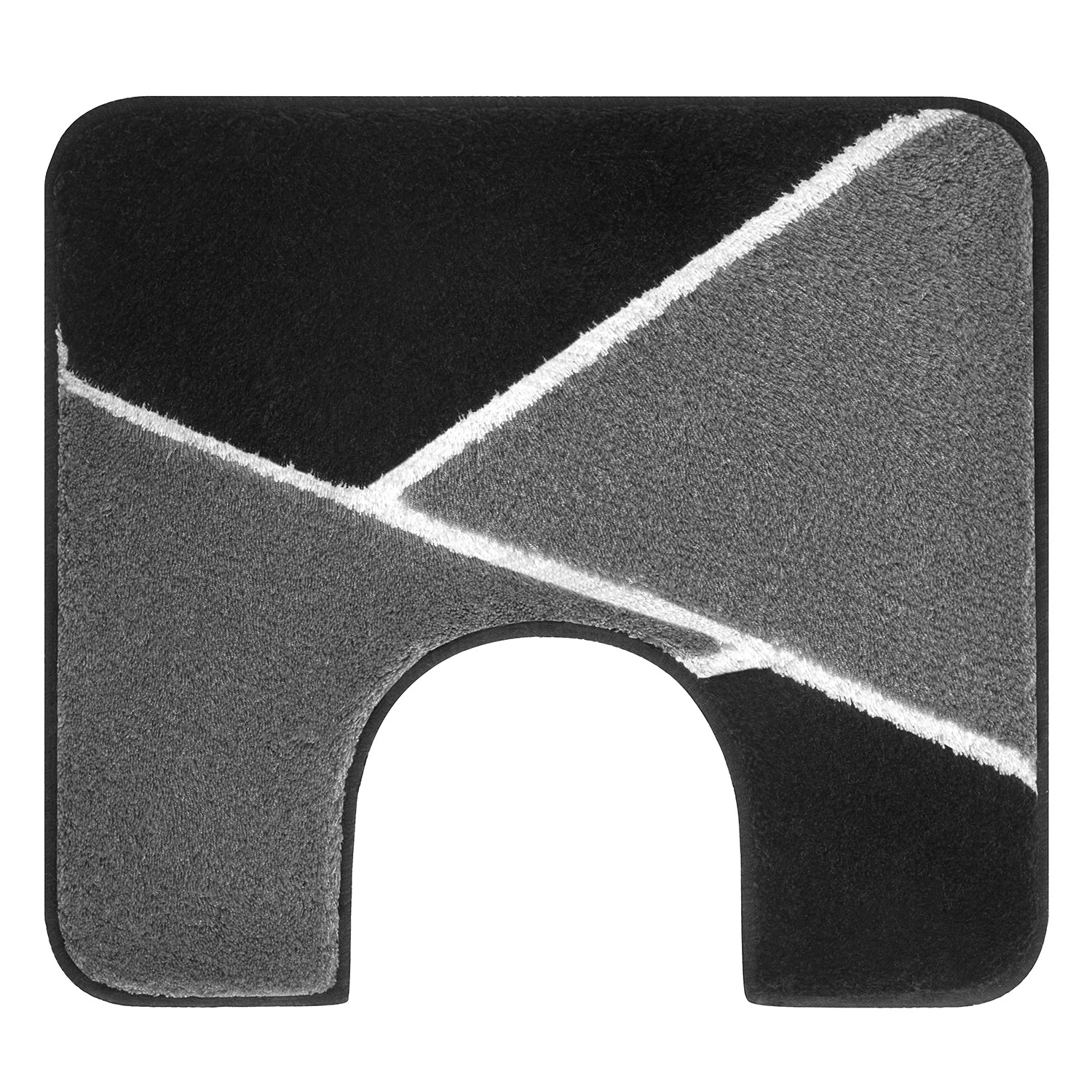 Kleine Wolke Tapis de bain Hailey I - Polyacrylique - Noir