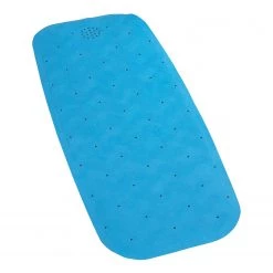 WENKO Tapis de baignoire antidérapant Nature - Caoutchouc - Bleu