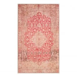 Wecon Home Tapis de bain Polaroid - Polyester - Rouge - 60 x 100 cm
