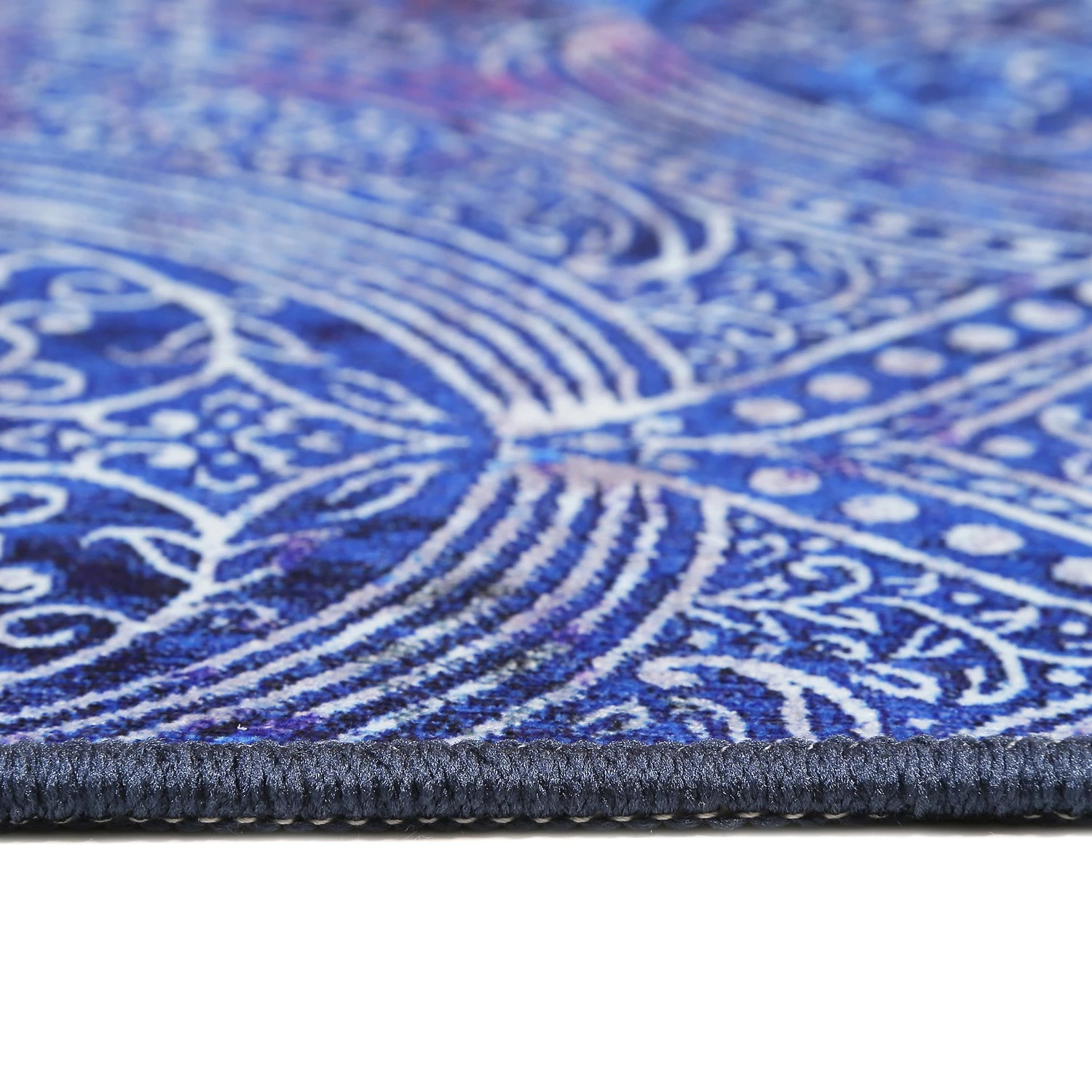 Wecon Home Tapis de bain Louis - Polyester - Bleu - 60 x 100 cm – Image 3