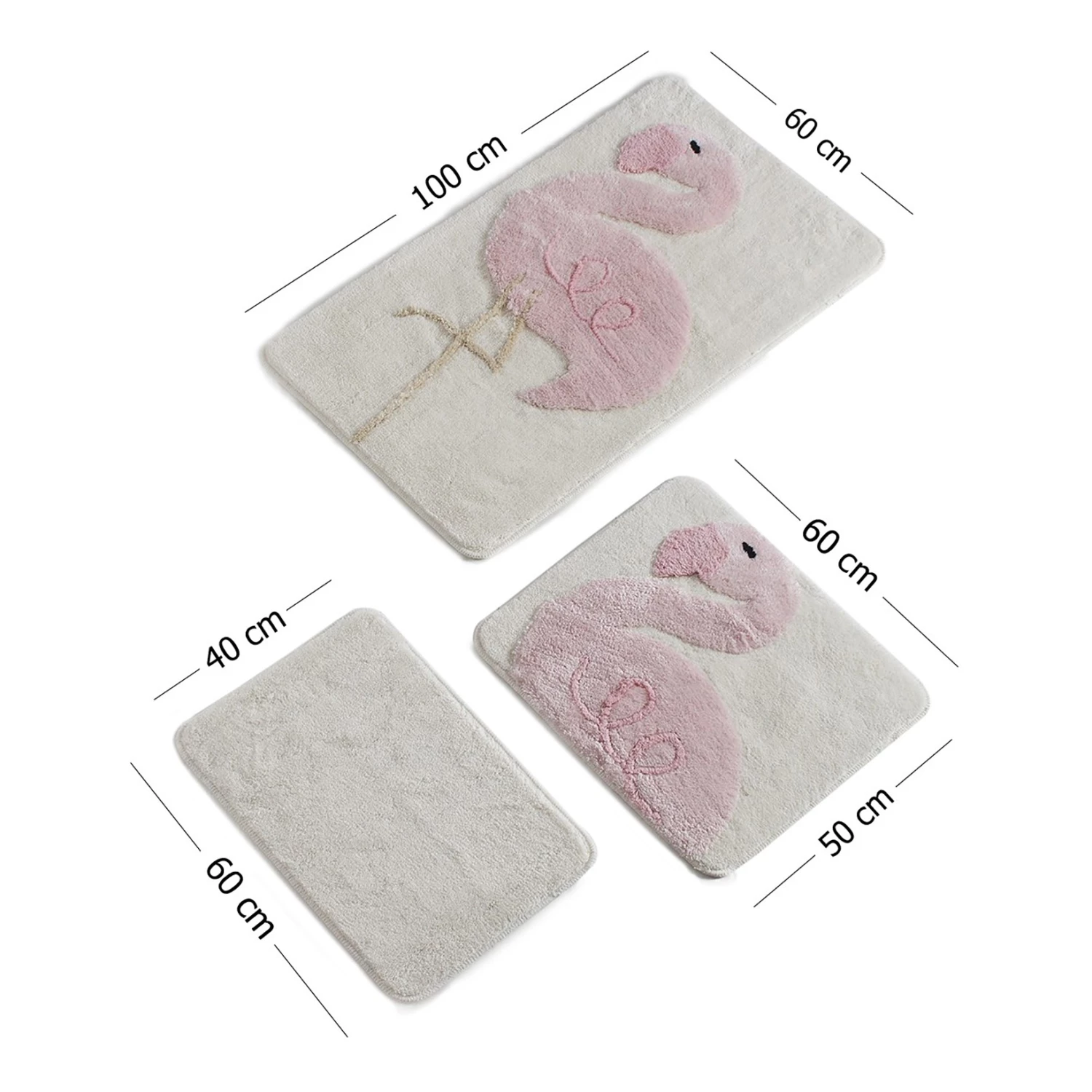 Twentyfour Tapis de bain Pink Flamingo (3 éléments) - Acrylique - Rose – Image 5