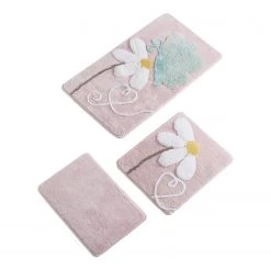 Twentyfour Tapis de bain Ponte (3 éléments) - Acrylique - Rose