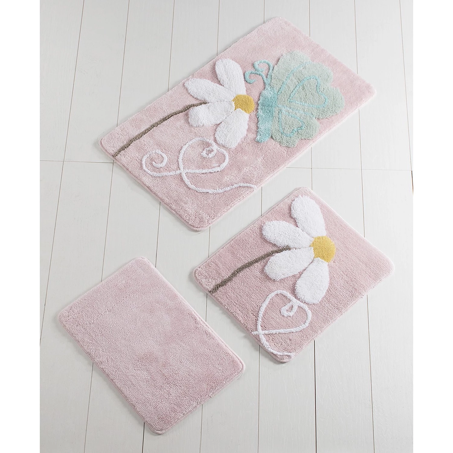 Twentyfour Tapis de bain Ponte (3 éléments) - Acrylique - Rose – Image 2