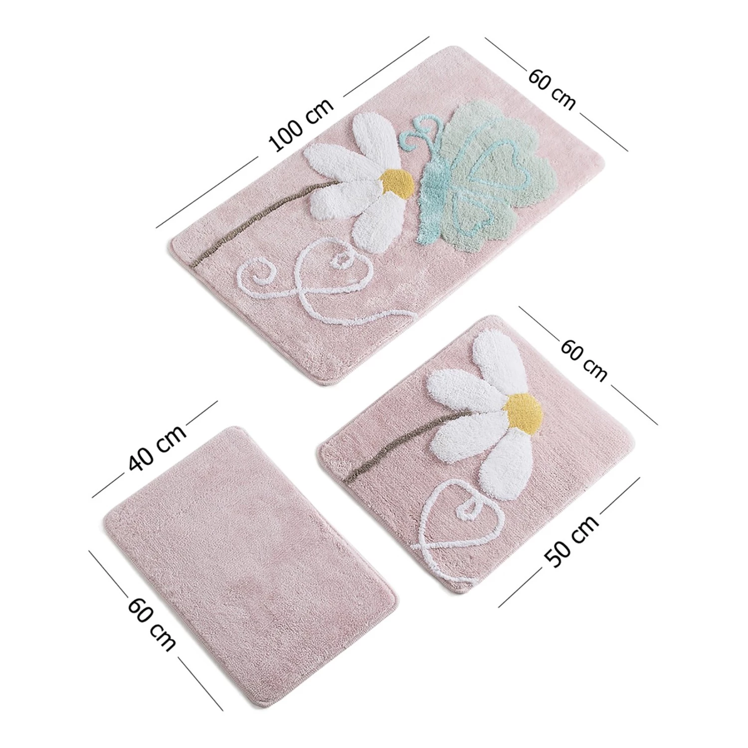 Twentyfour Tapis de bain Ponte (3 éléments) - Acrylique - Rose – Image 5