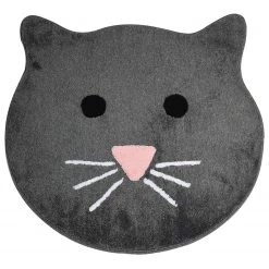 Twentyfour Tapis de bain Cat - Acrylique - Anthracite