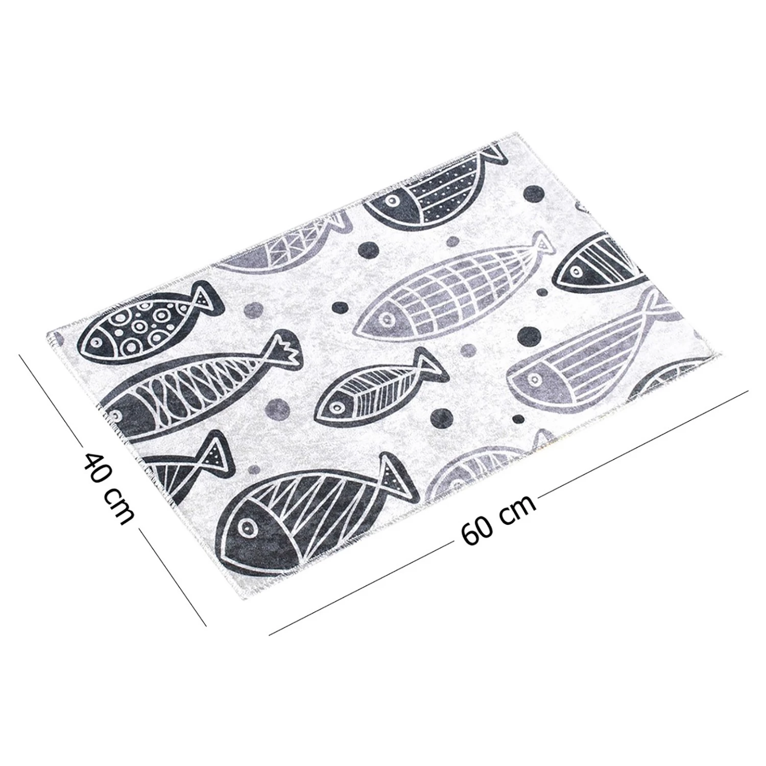 Twentyfour Tapis de bain Fish - Micropolyamide - Blanc – Image 5