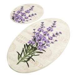 Twentyfour Tapis de bain Lavender (2 éléments) - Micropolyamide - Multicolore
