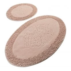 Twentyfour Tapis de bain Piante II (2 éléments) - Coton - Rose