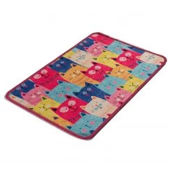 Twentyfour Tapis de bain Meow - Micropolyamide - Multicolore