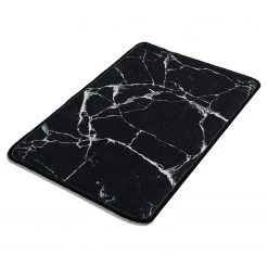 Twentyfour Tapis de bain Marble - Micropolyamide - Noir
