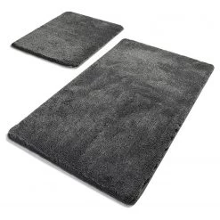 Twentyfour Tapis de bain Havai (2 éléments) - Acrylique - Anthracite