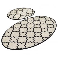 Twentyfour Tapis de bain Kupa (2 éléments) - Velours - Blanc