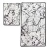 Twentyfour Tapis de bain Marble I (2 éléments) - Velours - Blanc