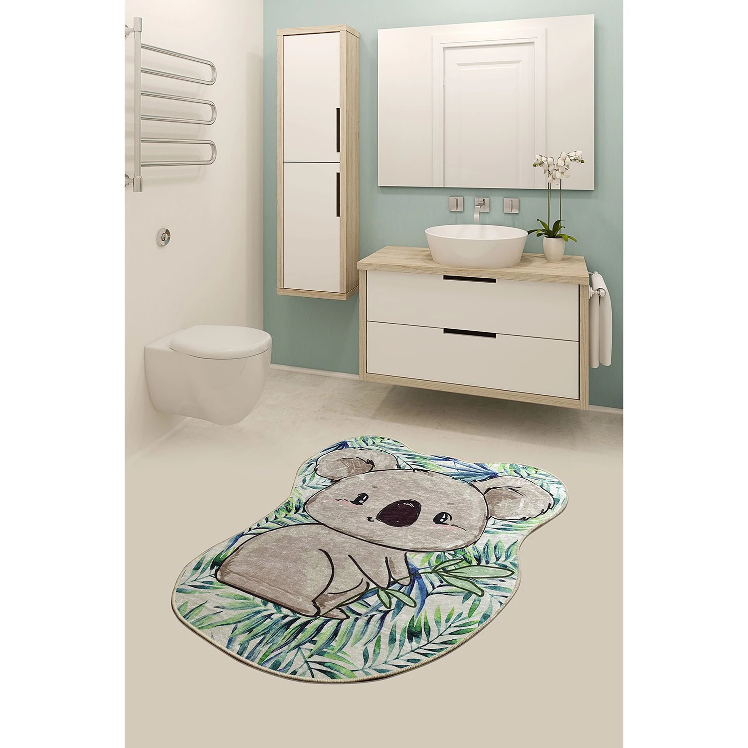 Twentyfour Tapis de bain Koala Shape - Velours- Multicolore – Image 2