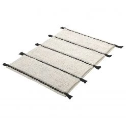 Kleine Wolke Tapis de bain Travis - Coton - Crème / Noir - 120 x 70 cm