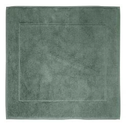 Framsohn Tapis de bain Basic - Éponge - Vert olive - 67 x 67 cm