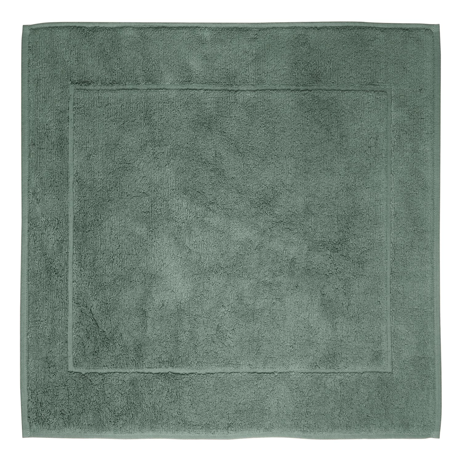 Framsohn Tapis de bain Basic - Éponge - Vert olive - 67 x 67 cm
