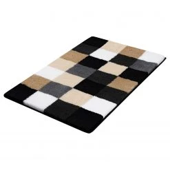 Kleine Wolke Tapis de bain Caro - Tissu - Noir - 120 x 70 cm