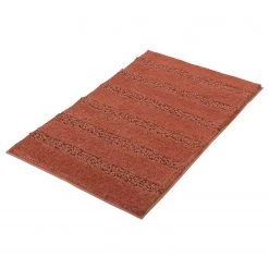 Kleine Wolke Tapis de bain Monrovia - Tissu - Terre cuite - 100 x 60 cm