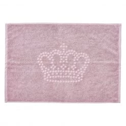 Twentyfour Tapis de bain Crown - Étoffe de coton - Mauve