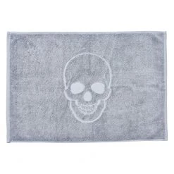 Twentyfour Tapis de bain Skull Style - Ătoffe de coton - Gris clair