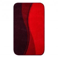 Grund Tapis de bain Flash - Tissu - Rouge - 70 x 120 cm
